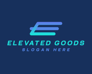 Startup Fast Logistics Letter E  logo design