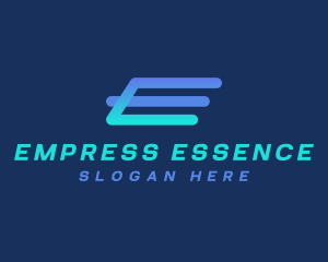 Startup Fast Logistics Letter E  logo design