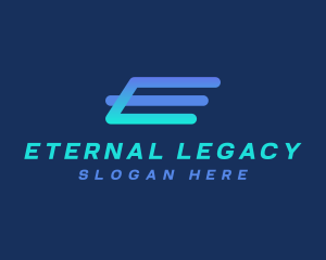 Startup Fast Logistics Letter E  logo design