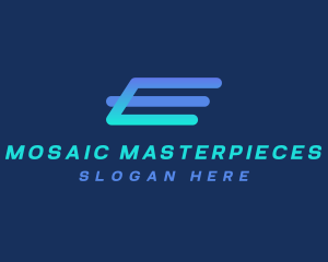 Startup Fast Logistics Letter E  logo design