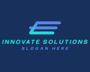 Startup Fast Logistics Letter E  logo