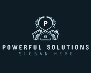 Pressure Washing Housekeeper logo design