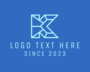 Modern Geometric Letter K logo