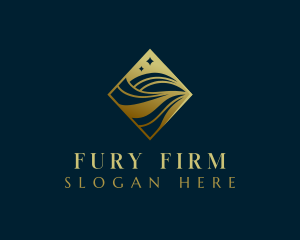 Luxury Premium Wave Firm logo design