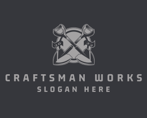 Hipster Shovel Workshop logo design