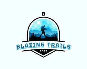 Mountain Peak Hiking logo design