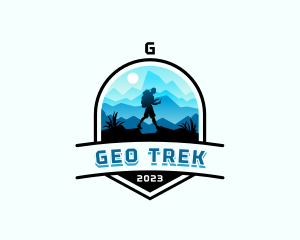 Mountain Peak Hiking logo design