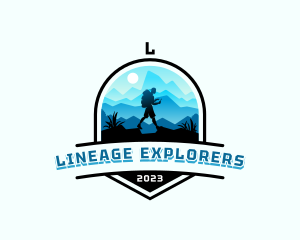 Mountain Peak Hiking logo design