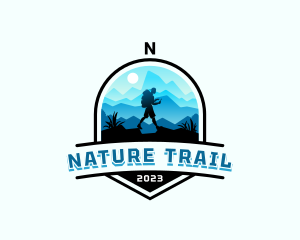 Mountain Peak Hiking logo design