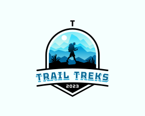 Mountain Peak Hiking logo design