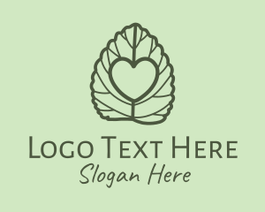 Green Oregano Heart logo