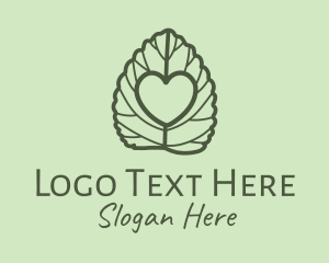 Green Oregano Heart Logo