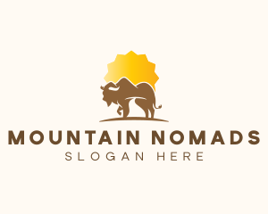 Mountain Peak Bison logo design