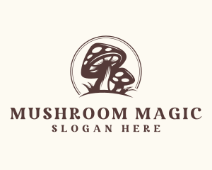 Mushroom Organic Fungi logo design