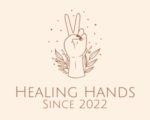 Hand Peace Cosmetics logo design