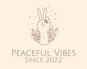 Hand Peace Cosmetics logo design