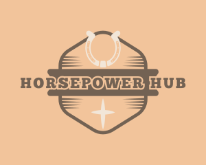 Horseshoe Western Star logo design