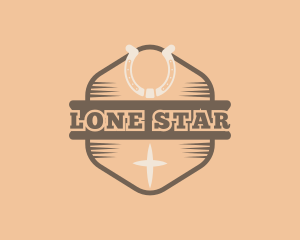 Horseshoe Western Star logo design