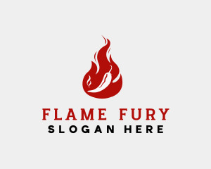 Flame Hot Chili logo design