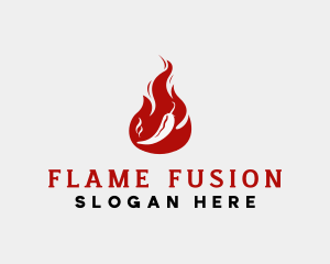 Flame Hot Chili logo design