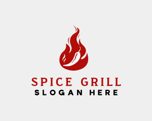 Flame Hot Chili logo design