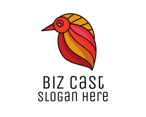 Colorful Bird Leaf logo