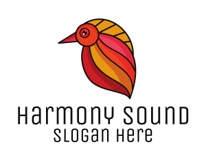 Colorful Bird Leaf logo