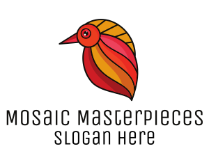 Colorful Bird Leaf logo design