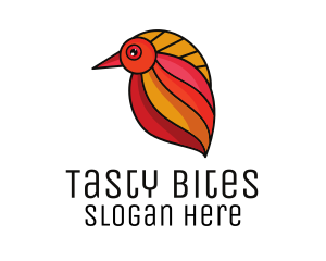 Colorful Bird Leaf logo