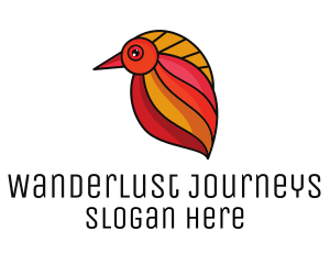 Colorful Bird Leaf logo