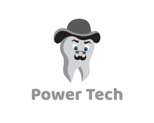 Hat Mustache Tooth logo