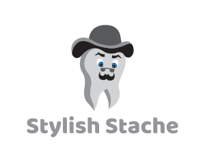 Hat Mustache Tooth logo