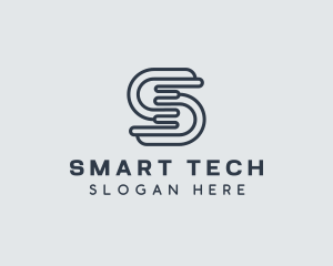 Cyber Tech Programmer Letter S logo design