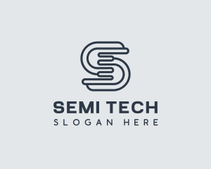 Tech Programmer Letter S logo design