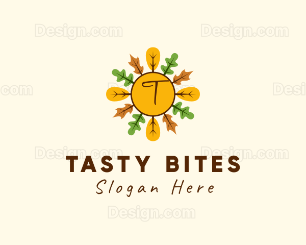 Natural Autumn Leaves Logo