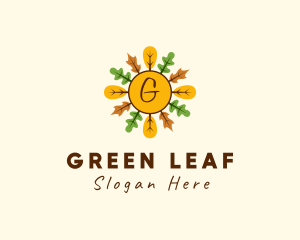 Natural Autumn Leaves  logo design