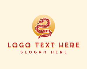 Serpent Snake Floral logo
