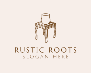 Wooden Furniture Table  logo design