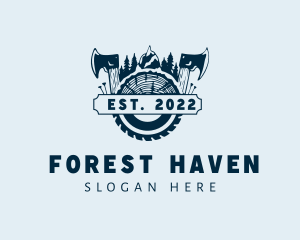 Axe Wood Logging Forest logo