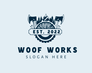 Axe Wood Logging Forest logo