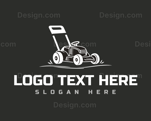 Grass Lawn Mower Logo