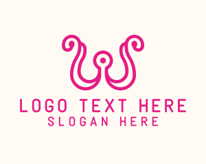 Letter W Ornamental Swirl  logo