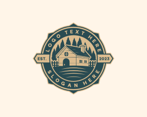 Lodge - House Forest Property logo design