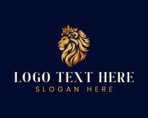 Elegant Lion Crown logo