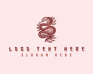 Ornamental Rose Snake Logo