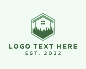 House Leaf Grass Lawn logo