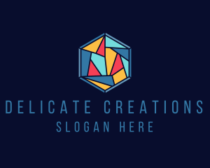 Hexagon Stained Glass logo design