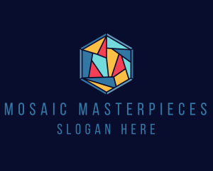 Hexagon Stained Glass logo design