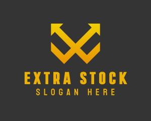 Gold Arrow Stocks  logo design