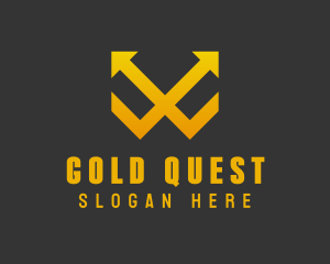 Gold Arrow Stocks  logo design